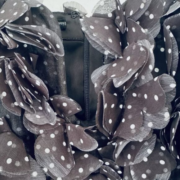 Brand New By Anthropologie 3D Floral Polka Dot Mini Dress - Picture 11 of 13